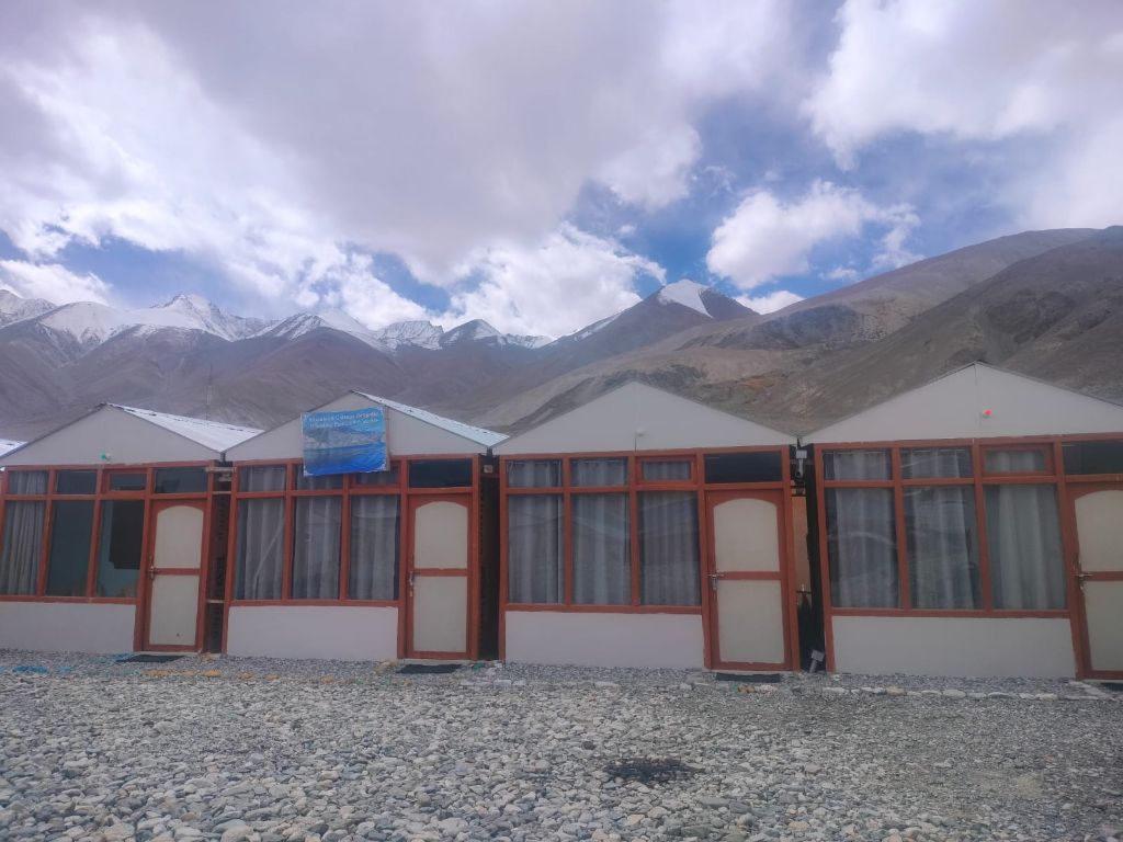 Cottage with dramatic sky