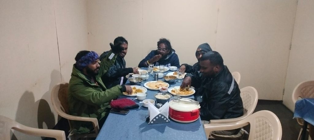 Guests dining together