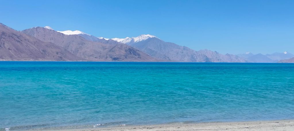 Pangong Lake shore view